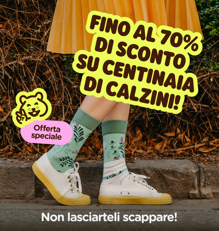  Fino al 70% di sconto su centinaia di calzini!