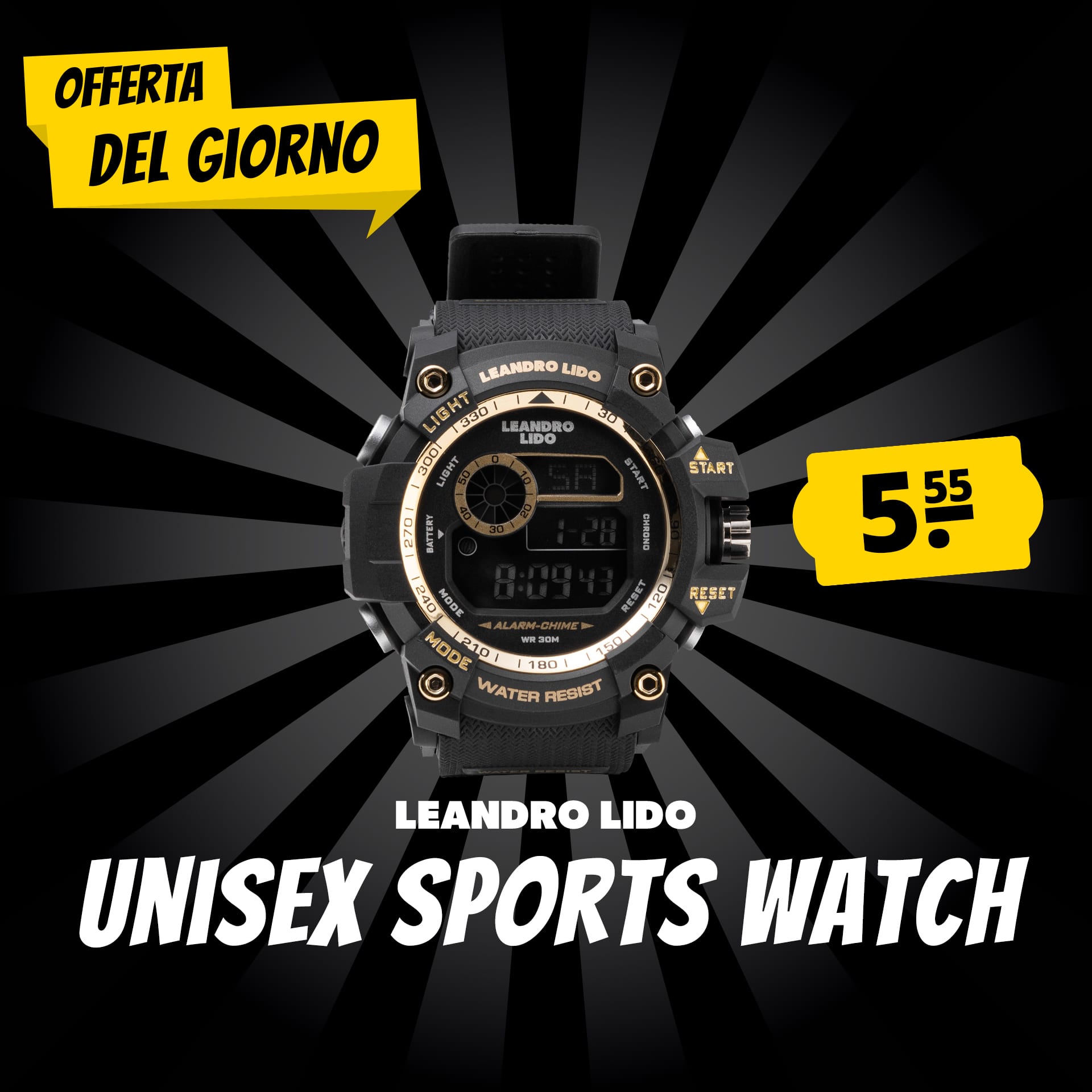 Leandro Lido genua unisex orologio sportivo