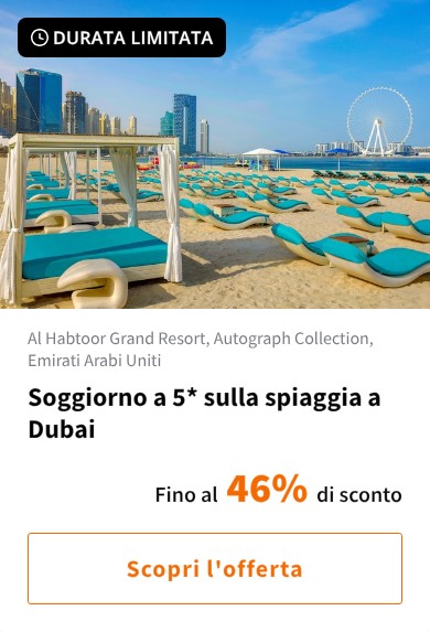 Soggiorno a 5* sulla spiaggia a Dubai