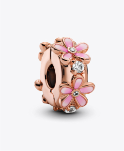 Pink Daisy Spacer Clip Charm