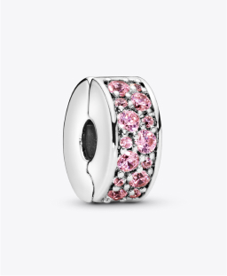 Pink Pavé Clip Charm