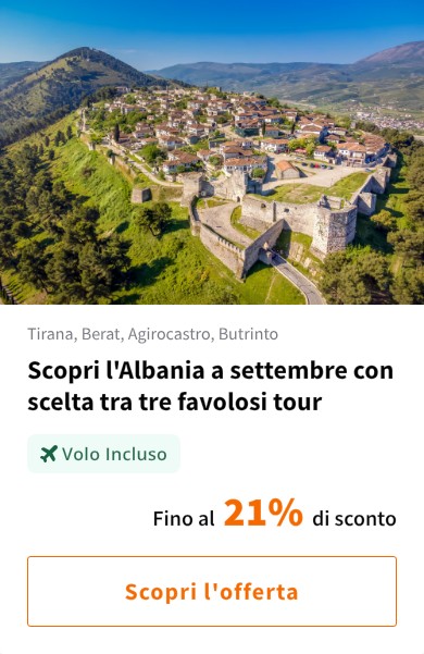 Scopri l&#x27;Albania a settembre con scelta tra tre favolosi tour