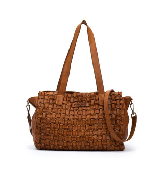 borsa-tote-in-pelle-intrecciata-marrone-amer