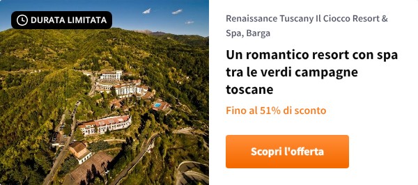 Un romantico resort con spa tra le verdi campagne toscane