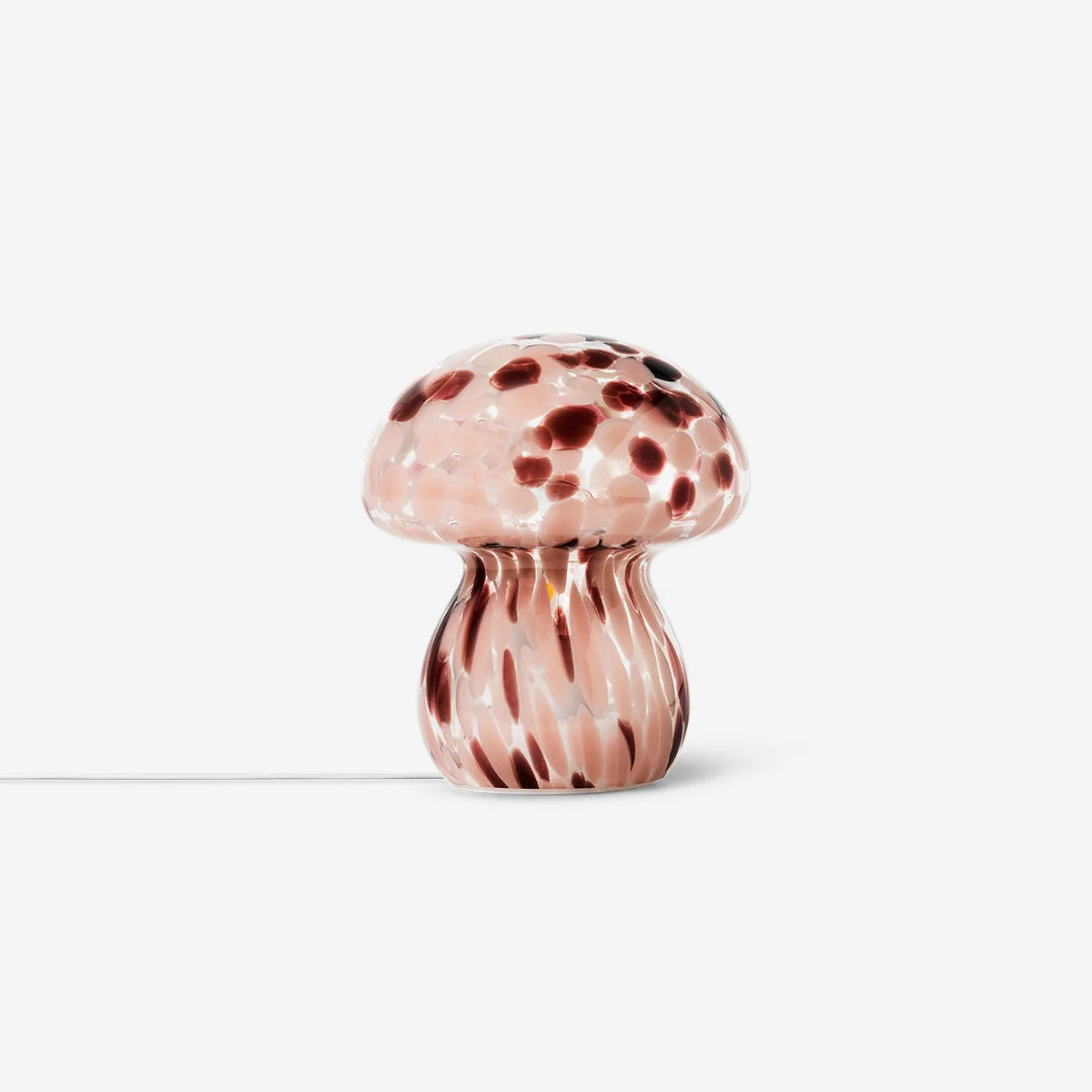 cozy lamp glass in mushroom
