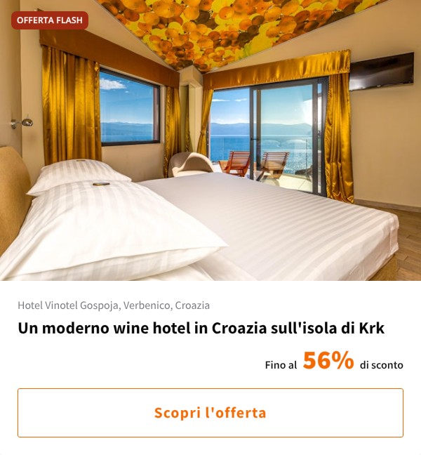 Un moderno wine hotel in Croazia sull'isola di Krk