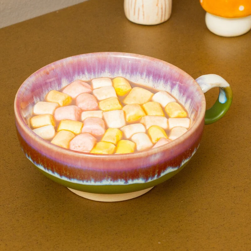 Mug with running glaze
