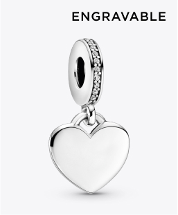 Engravable Heart Tag Dangle Charm