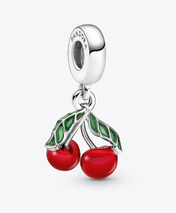 Asymmetrical Cherry Fruit Dangle Charm