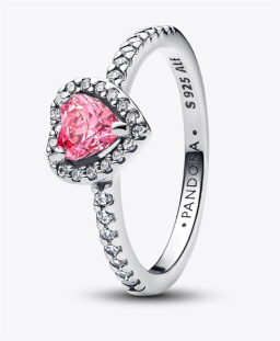 Elevated Pink Heart Ring