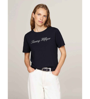 t-shirt-con-logo-blu-scuro