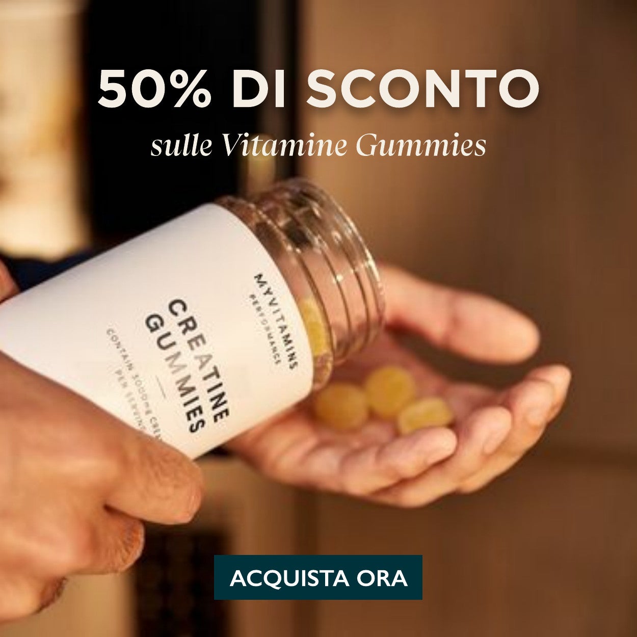 50% vitamine in gummie