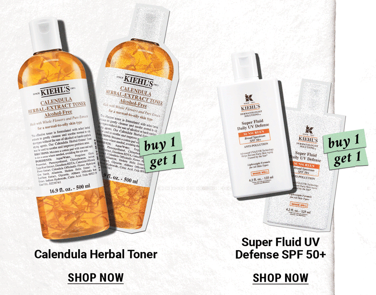 Calendula Herbal Toner and Super Fuild UV Defense SPF 50+