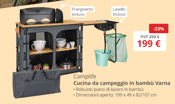 Cucina da campeggio in bambù Varna