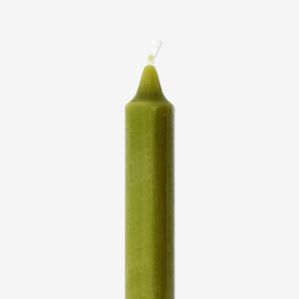 Olive green dinner candle - 24 cm