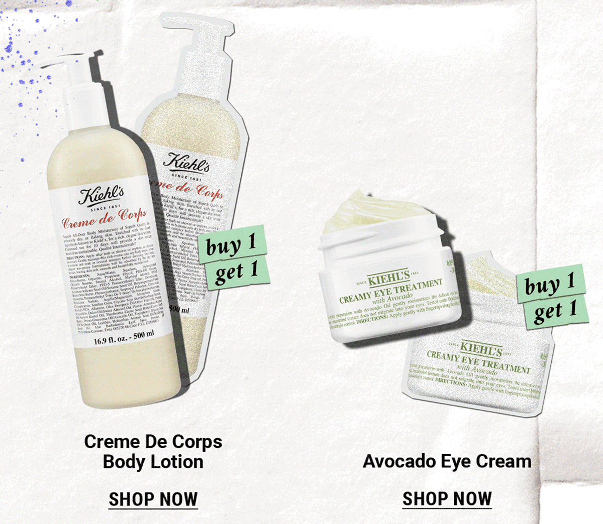 Creme De Corps Body Lotion and Avocado Eye Cream