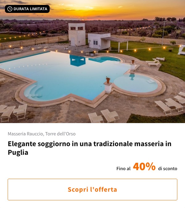 Elegante soggiorno in una tradizionale masseria in Puglia