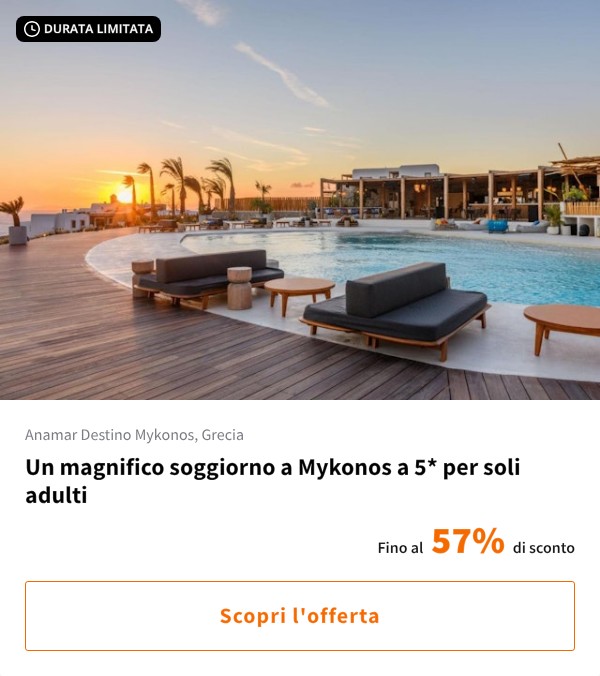 Un magnifico soggiorno a Mykonos a 5* per soli adulti