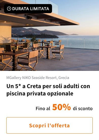 Un 5* a Creta per soli adulti con piscina privata opzionale