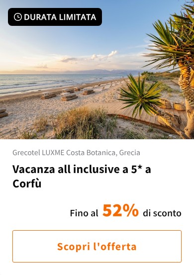 Vacanza all inclusive a 5* a Corfù