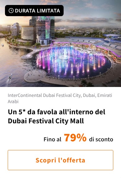 Un 5* da favola all&#x27;interno del Dubai Festival City Mall