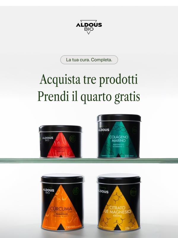 Il tuo quarto prodotto GRATIS ☀️