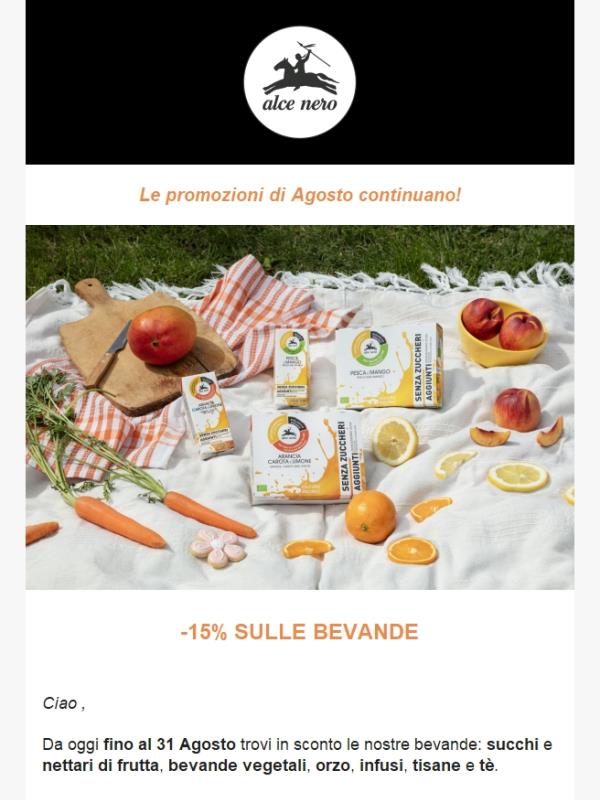 Inizia la promozione sulle bevande