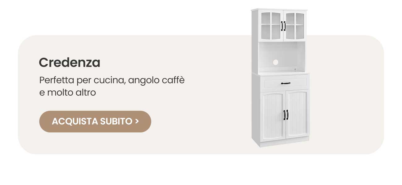 Credenza Perfetta per cucina, angolo caffè e molto altro