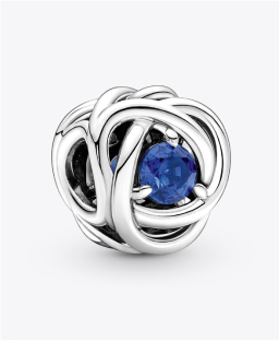 September Blue Eternity Circle Charm