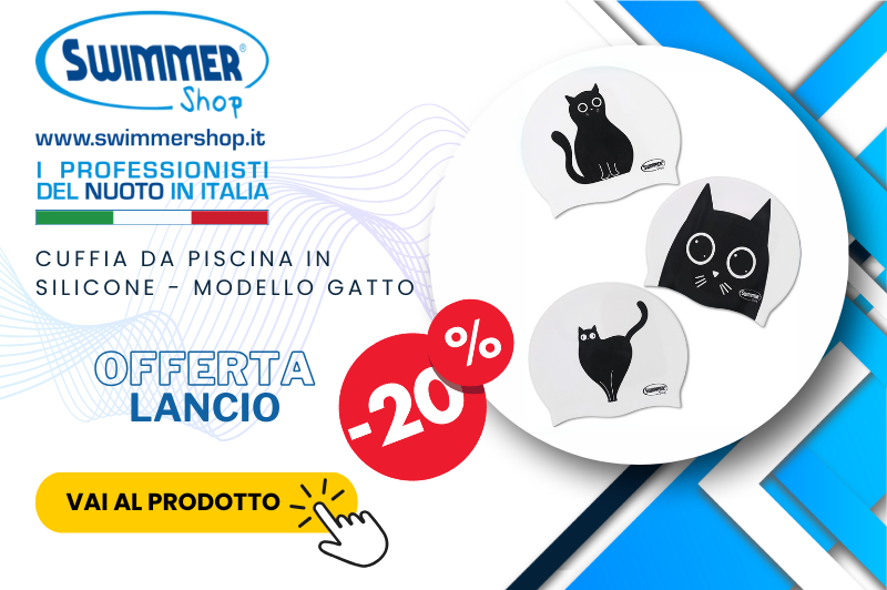 Cuffia piscina in silicone gatto