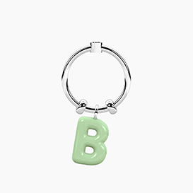 Anello SWING   con ciondolo INIZIALE B