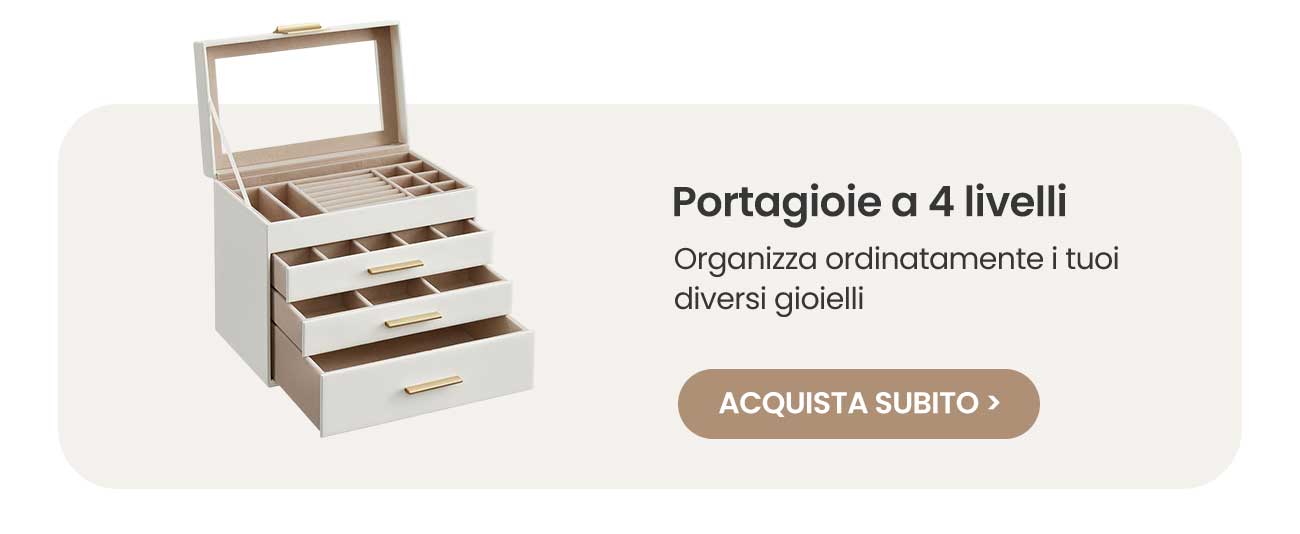 Portagioie a 4 livelli Organizza ordinatamente i tuoi diversi gioielli