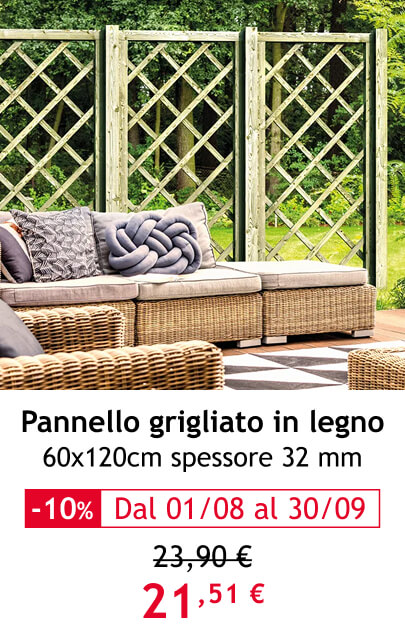 pannello grigliato in legno