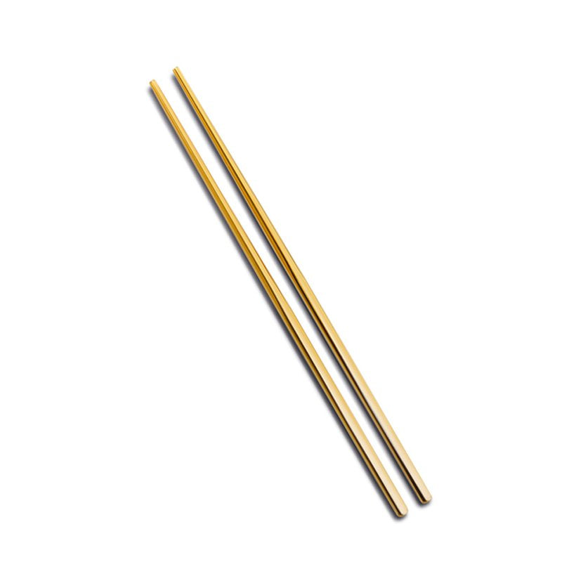 Kyoto Sushi Chopsticks In Stainless Steel - Set 12 Pieces - Gold