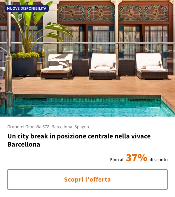 Un city break in posizione centrale nella vivace Barcellona