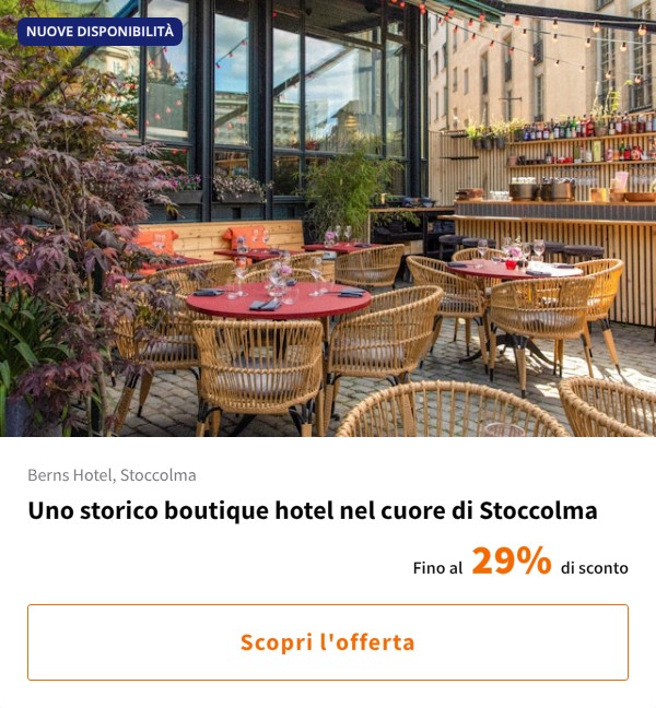 Uno storico boutique hotel nel cuore di Stoccolma