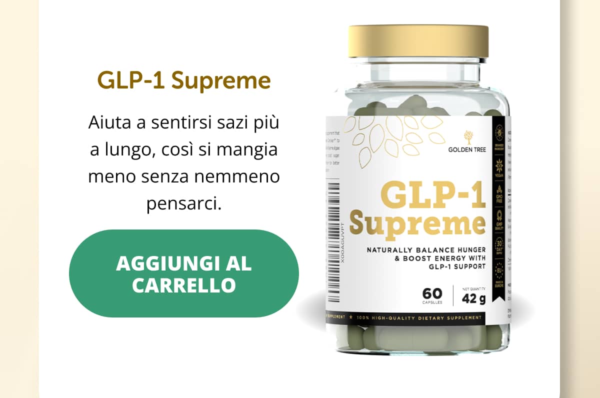 GLP-1 Supreme  Aiuta a sentirsi sazi più a lungo, così si mangia meno senza nemmeno pensarci.  Aggiungi al carrello