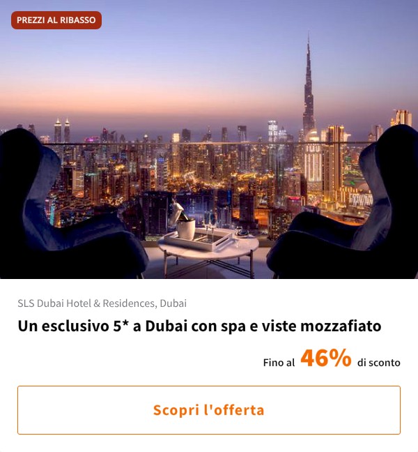 Un esclusivo 5* a Dubai con spa e viste mozzafiato