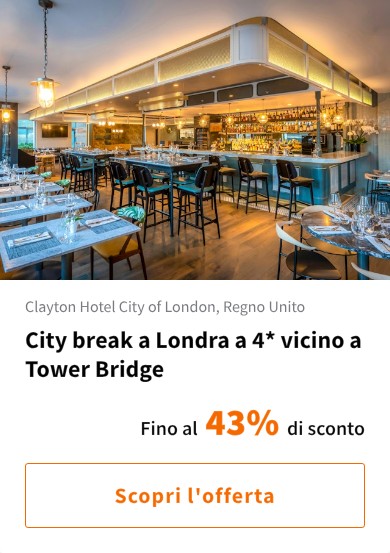 City break a Londra a 4* vicino a Tower Bridge