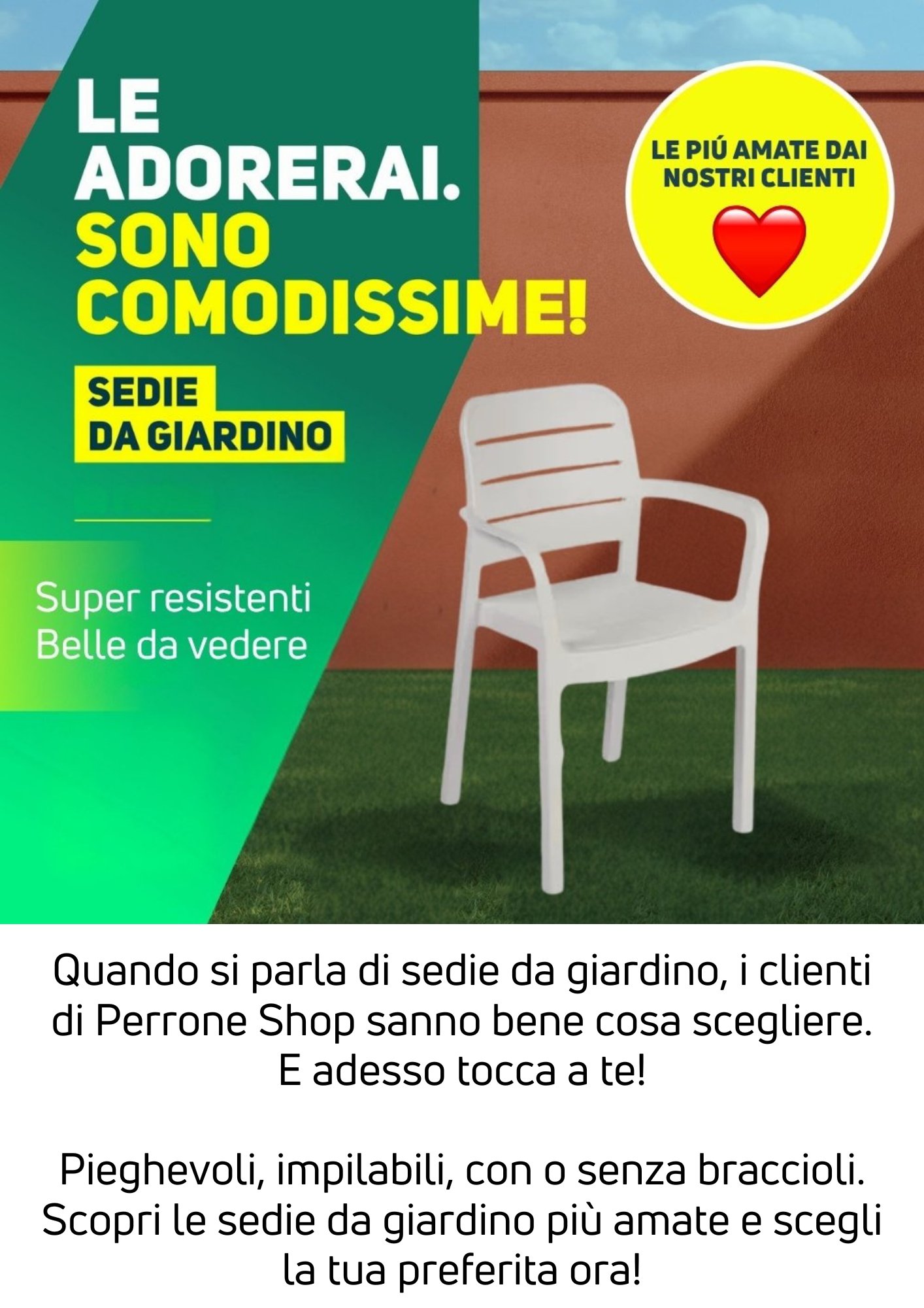 Sedie da giardino più acquistate | Perrone Shop