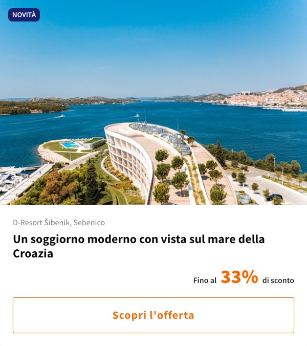 Un soggiorno moderno con vista sul mare della Croazia