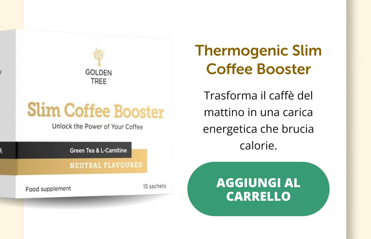 Thermogenic Slim Coffee Booster  Trasforma il caffè del mattino in una carica energetica che brucia calorie.  Aggiungi al carrello