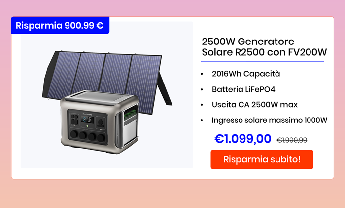 2500W Generatore Solare R2500 con FV200W