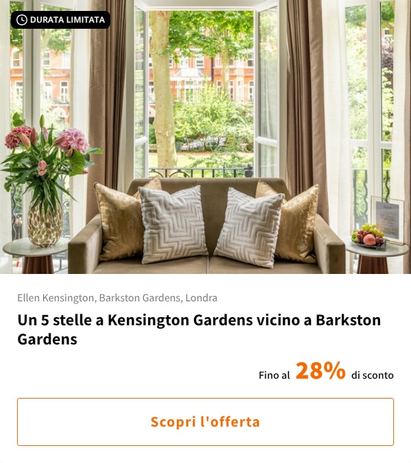 Un 5 stelle a Kensington Gardens vicino a Barkston Gardens