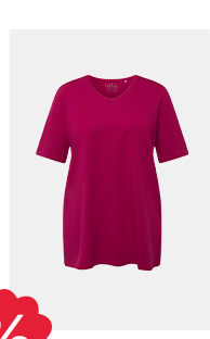 T-shirt dal taglio svasato con scollo a V e mezze maniche