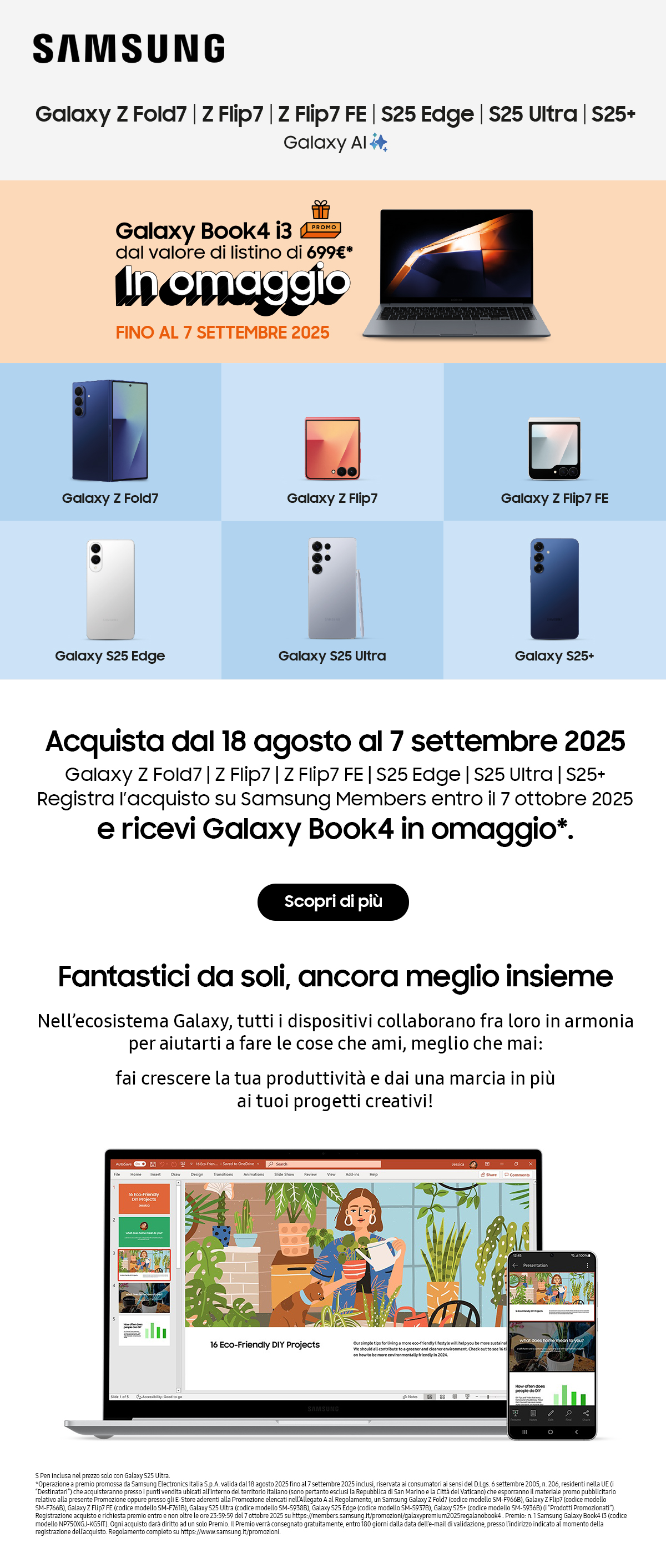 Samsung: ricevi in omaggio Galaxy Book4 i3