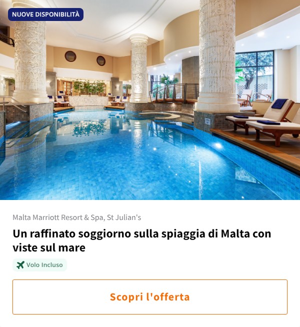 Un raffinato soggiorno sulla spiaggia di Malta con viste sul mare