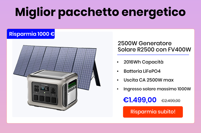 2500W Generatore Solare R2500 con FV400W