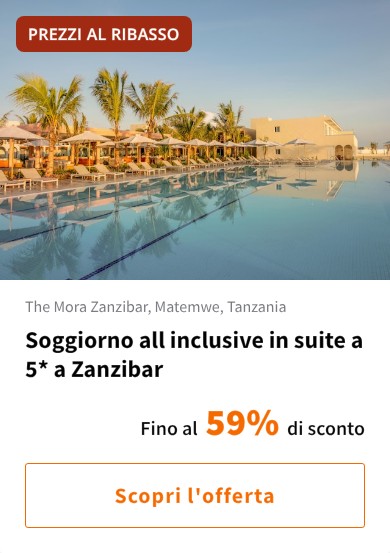 Soggiorno all inclusive in suite a 5* a Zanzibar
