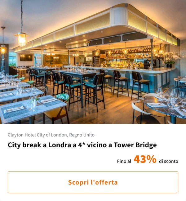 City break a Londra a 4* vicino a Tower Bridge